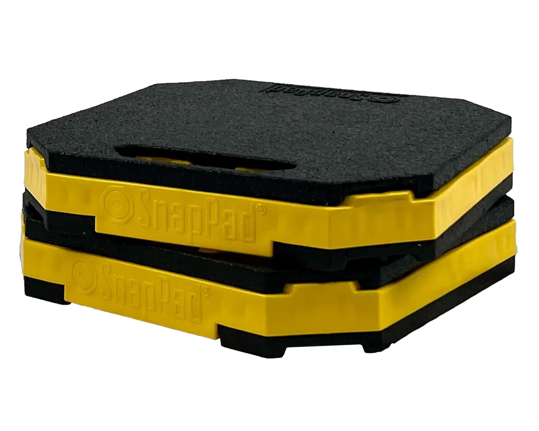 STK2-YELLOW – SNAPPAD Trailer Stabilizer Jack Stand Pad, For Use Under Tires And Leveling Jacks 40000 Pound 12 Inch L...